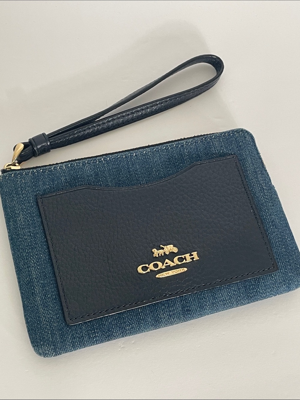 Coach Denim Wristlet